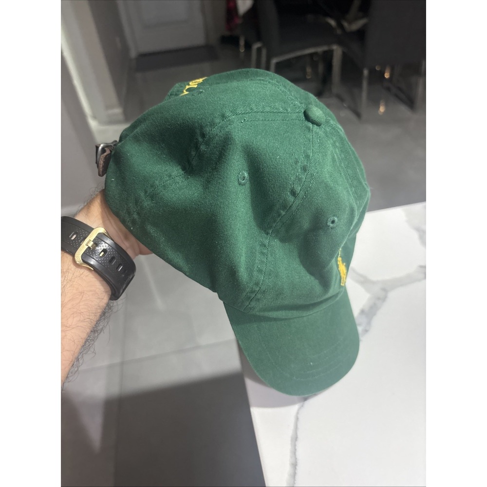 polo ralph lauren hat cap vintage Green Leather Strap - Picture 5 of 5